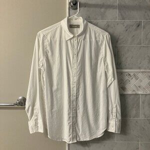 Everlane The Silky Cotton Relaxed Shirt Off-white Button-up Dress Shirt